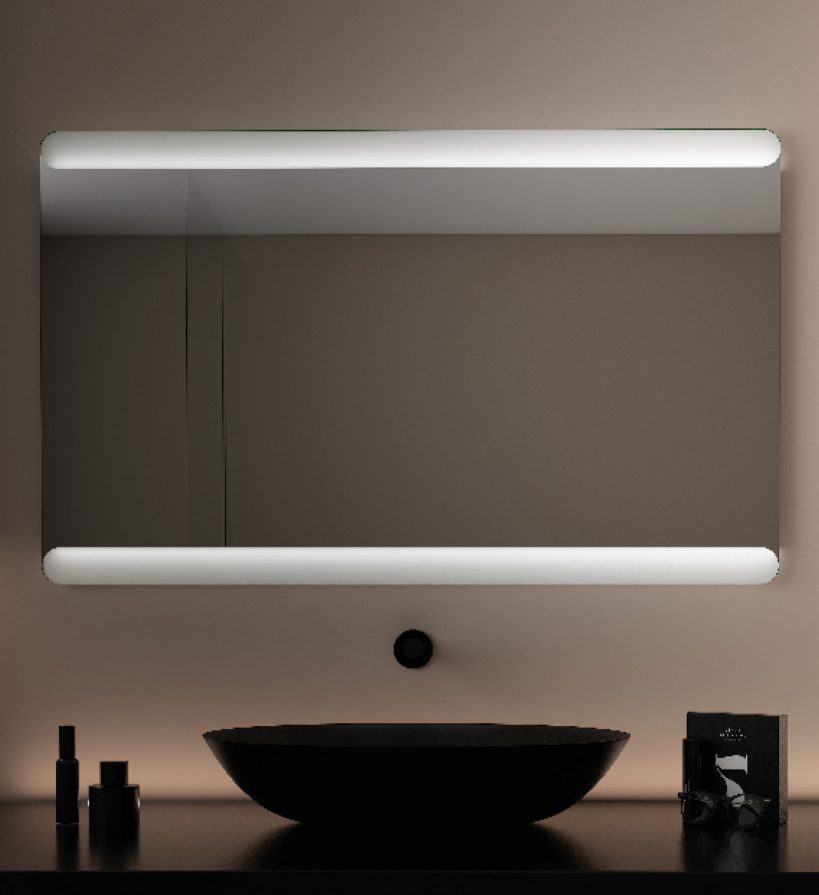 Progetto-group, specchi e accessori bagno, specchi fasce sabbiate, Mito 1022